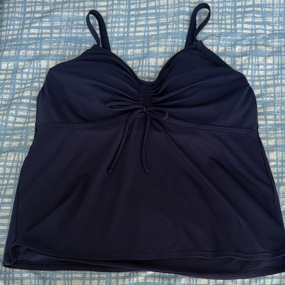 Lands End Tankini and Navy Patterned High Waisted Women's Swim Skirt Plus 14W L - Picture 6 of 12